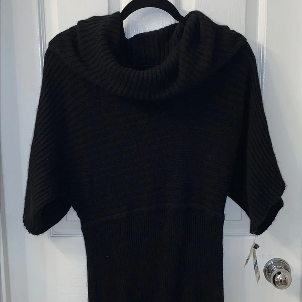 INC International Concepts NWT Black Sweater Dress XL